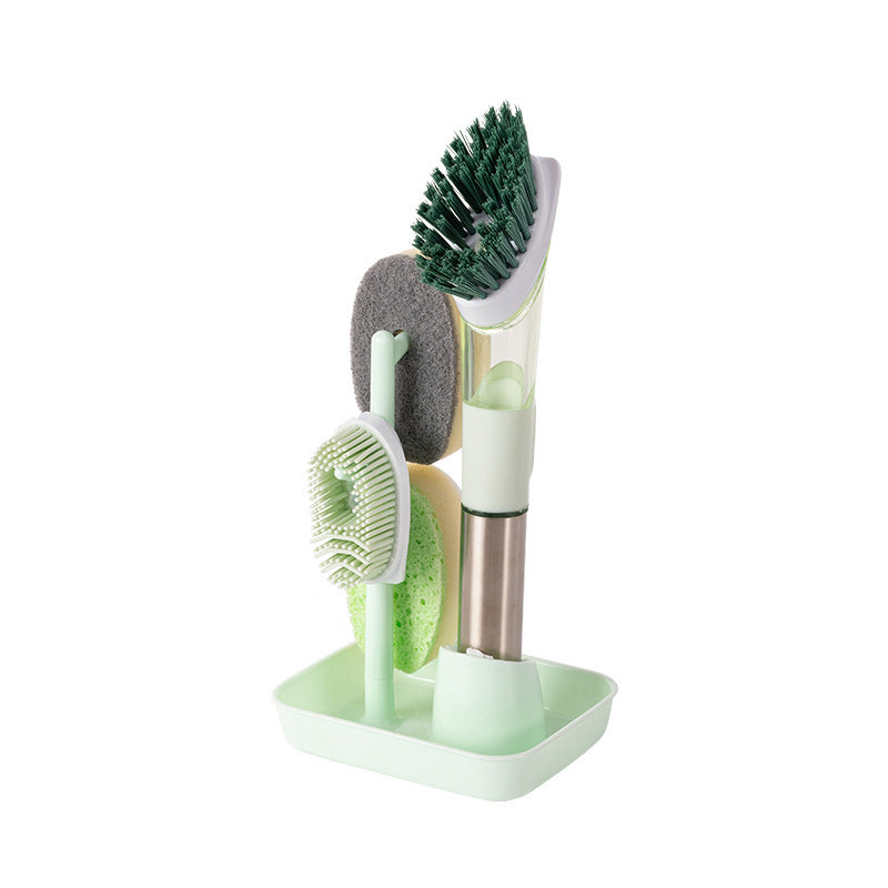 Cukokit Multifunctional Dish Brush Long Handle Kitchen Sponge Cleaning Tool