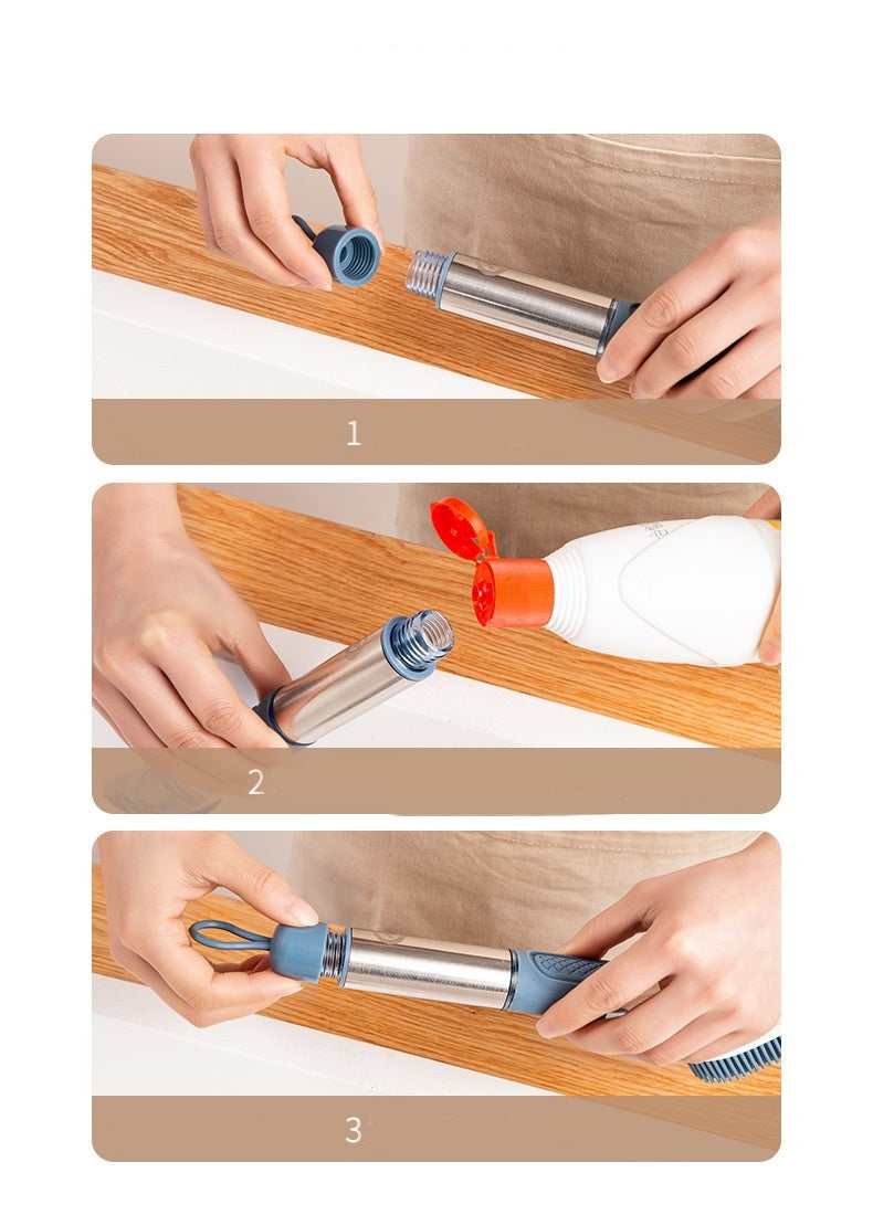 Cukokit Multifunctional Dish Brush Long Handle Kitchen Sponge Cleaning Tool