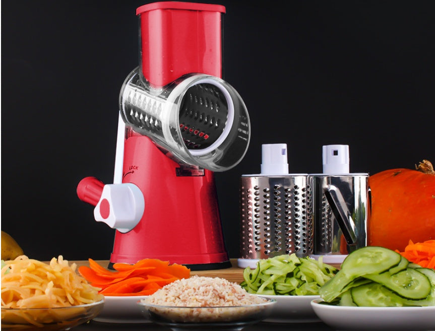 Cukokit Round Mandoline Vegetable Slicer Potato, Carrot, Cheese Grater Cutter