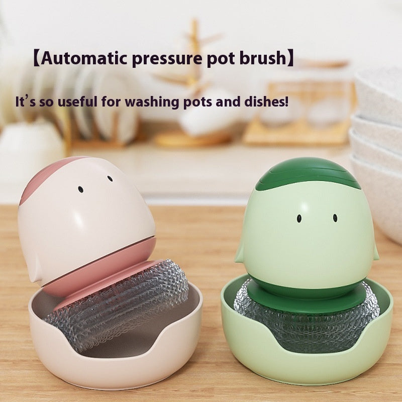 Cukokit Automatic Liquid Filling Dishwashing Brush Kitchen Cleaning Tool