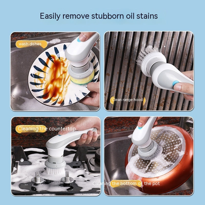 Cukokit Electric Cleaning Brush 4 in 1 Cordless Handheld Spinning Scrubber