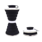 Cukokit 500ML Silicone Foldable Water Bottle  Leak Proof Portable Sports Cup