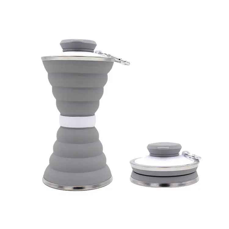 Cukokit 500ML Silicone Foldable Water Bottle  Leak Proof Portable Sports Cup