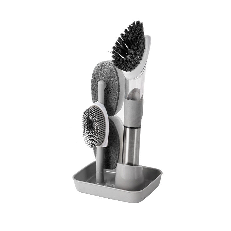 Cukokit Multifunctional Dish Brush Long Handle Kitchen Sponge Cleaning Tool