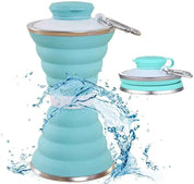 Cukokit 500ML Silicone Foldable Water Bottle  Leak Proof Portable Sports Cup