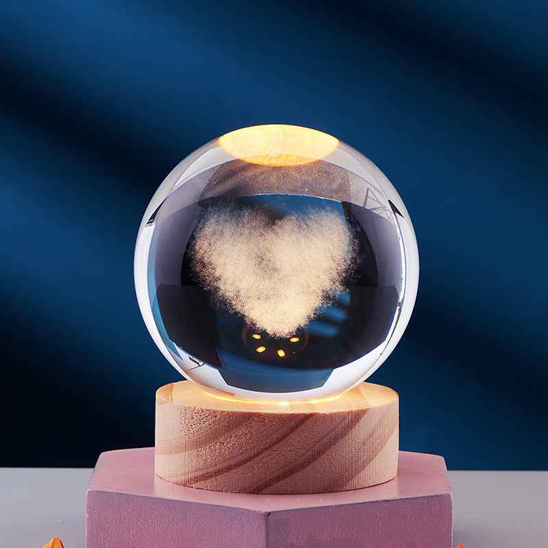 Illuminated 3D Crystal Night Light