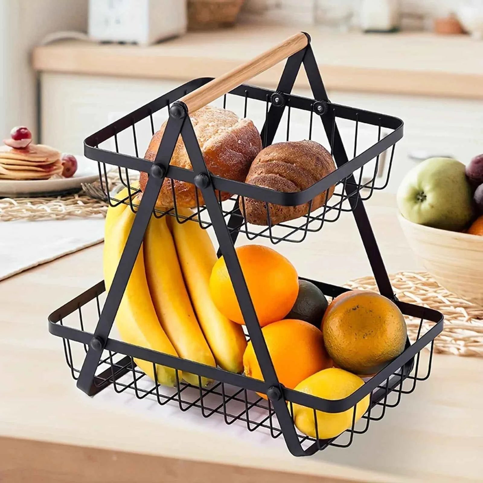 FruitCascade - Three-Tiered Fruit Basket