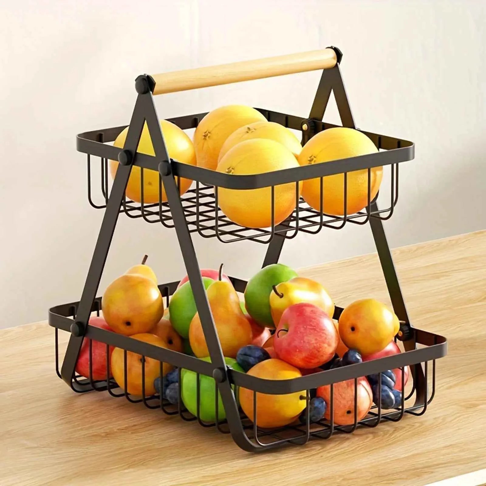 FruitCascade - Three-Tiered Fruit Basket