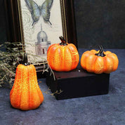 Halloween Pumpkin Lantern Simulation Pumpkin LED Candle Lamp Resin Luminous Pumpkin