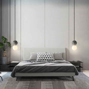 Aurora LED Pendant Lights - Black and White Glass Design