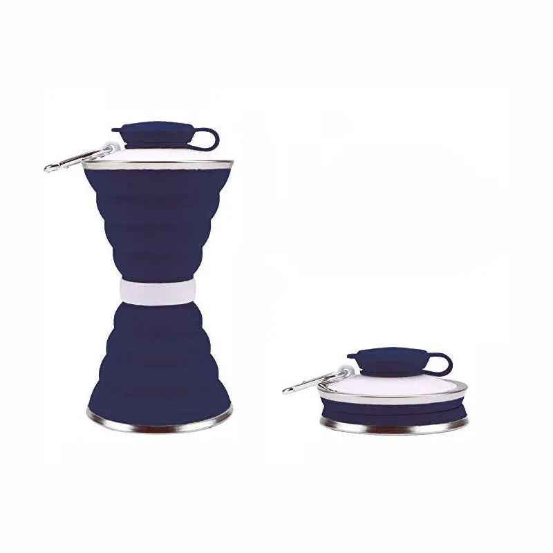 Cukokit 500ML Silicone Foldable Water Bottle  Leak Proof Portable Sports Cup