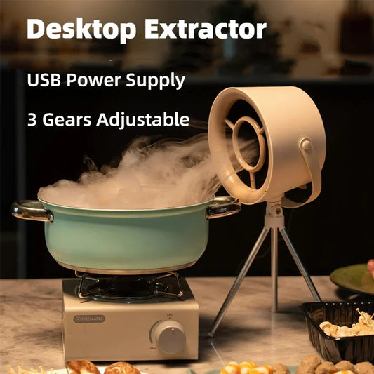 Cukokit Portable Desktop Exhaust Fan – USB Kitchen Hood Extractor Mini Range Hood