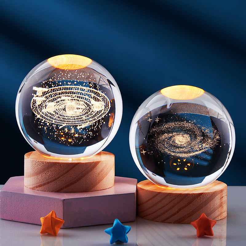 Illuminated 3D Crystal Night Light