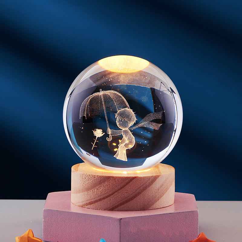 Illuminated 3D Crystal Night Light