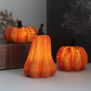 Halloween Pumpkin Lantern Simulation Pumpkin LED Candle Lamp Resin Luminous Pumpkin