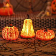 Halloween Pumpkin Lantern Simulation Pumpkin LED Candle Lamp Resin Luminous Pumpkin
