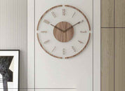 35 cm Nordic Silent Wall Clock Crafted from Genuine Wood