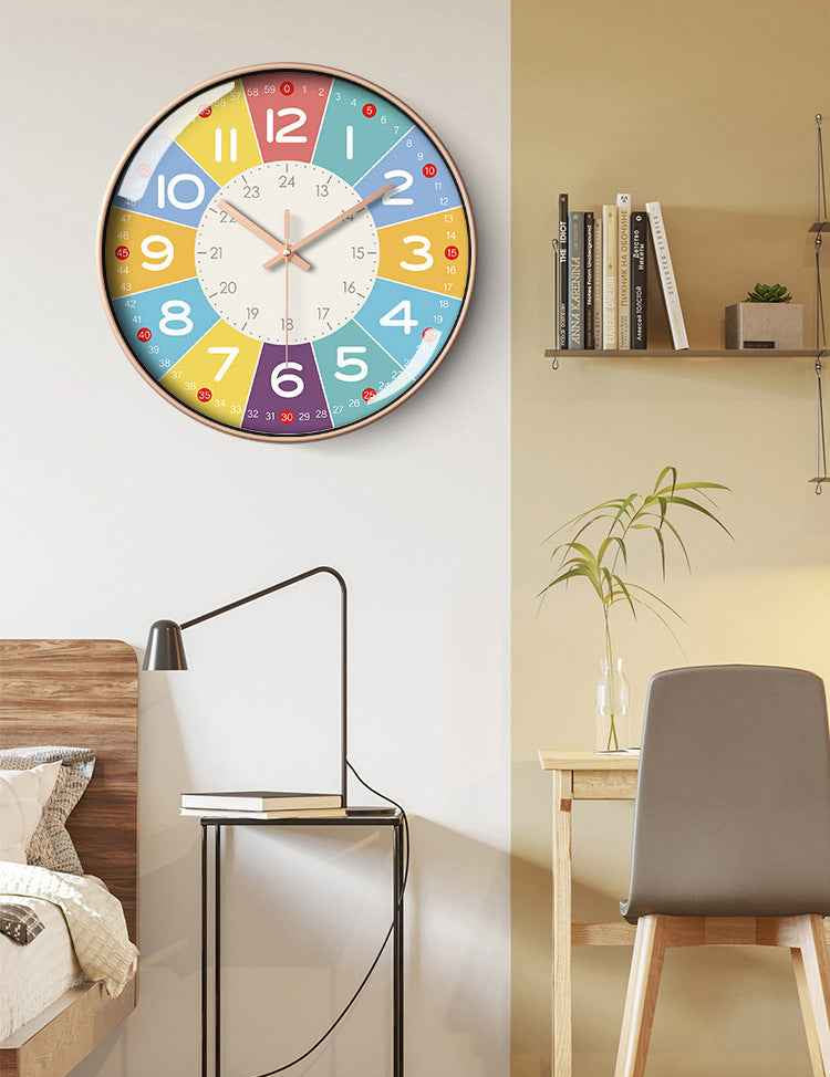 SilentKids - Noise-Free Wall Clock for Kids' Rooms