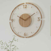 35 cm Nordic Silent Wall Clock Crafted from Genuine Wood