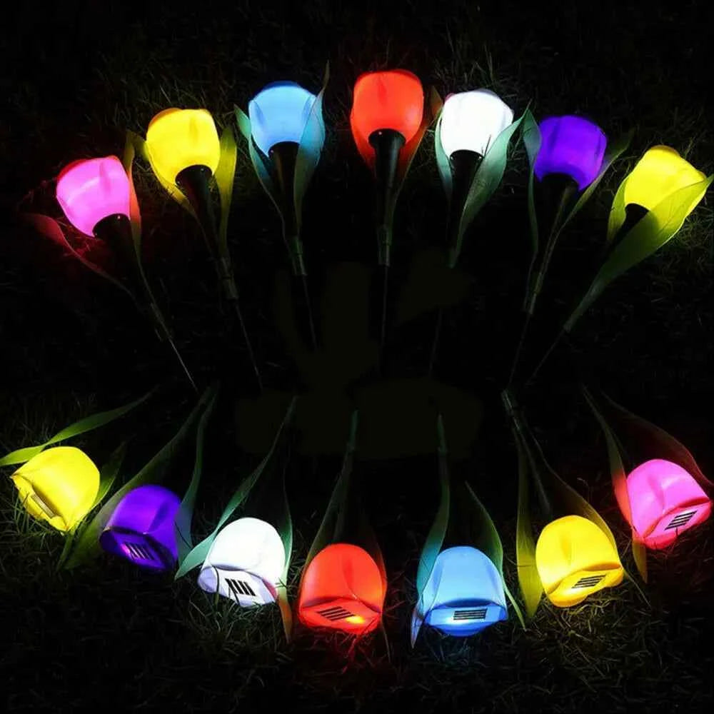 PetalGlow - Solar-Powered Tulip Flower Lights