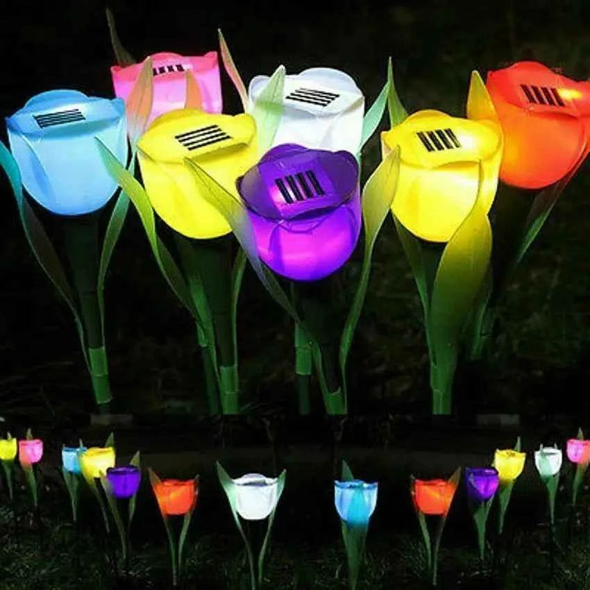 PetalGlow - Solar-Powered Tulip Flower Lights