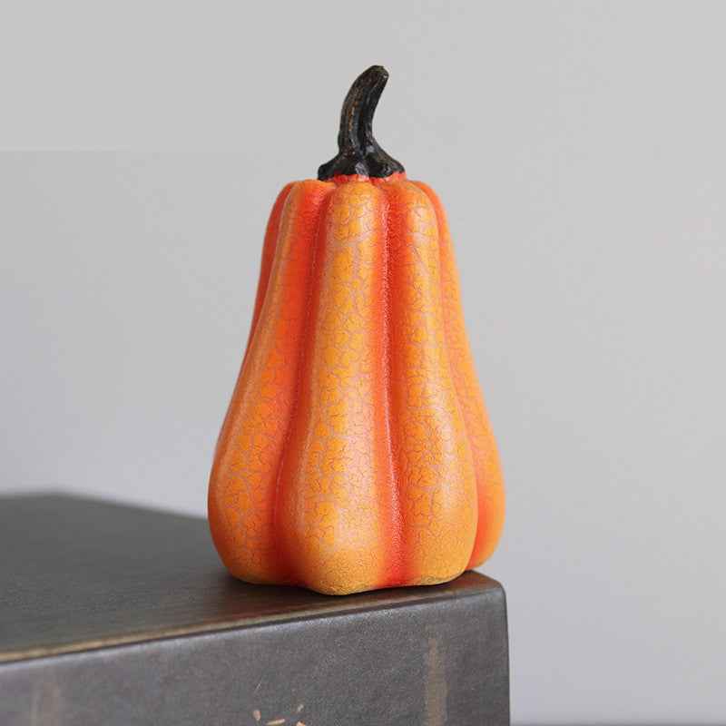 Halloween Pumpkin Lantern Simulation Pumpkin LED Candle Lamp Resin Luminous Pumpkin