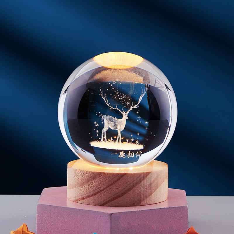 Illuminated 3D Crystal Night Light