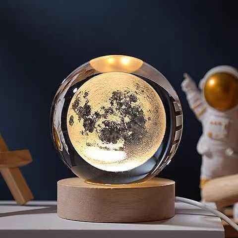 Illuminated 3D Crystal Night Light