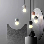 Aurora LED Pendant Lights - Black and White Glass Design