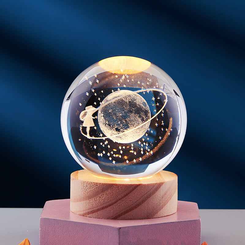Illuminated 3D Crystal Night Light