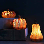 Halloween Pumpkin Lantern Simulation Pumpkin LED Candle Lamp Resin Luminous Pumpkin