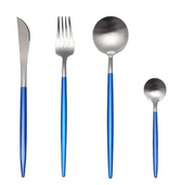 Elegant 24-Piece Gold and Silver Stainless Steel Cutlery Set - Cukokit