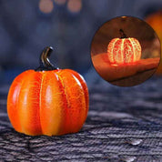 Halloween Pumpkin Lantern Simulation Pumpkin LED Candle Lamp Resin Luminous Pumpkin