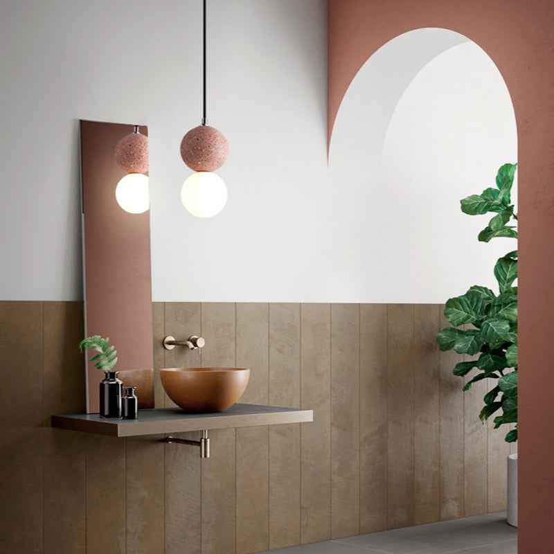 Aurora LED Pendant Lights - Black and White Glass Design