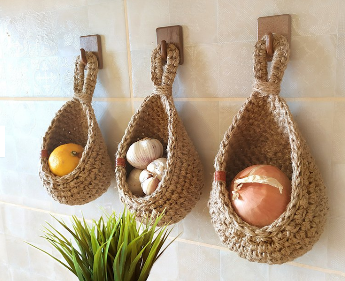 Wall-Mounted Vegetable and Fruit Baskets