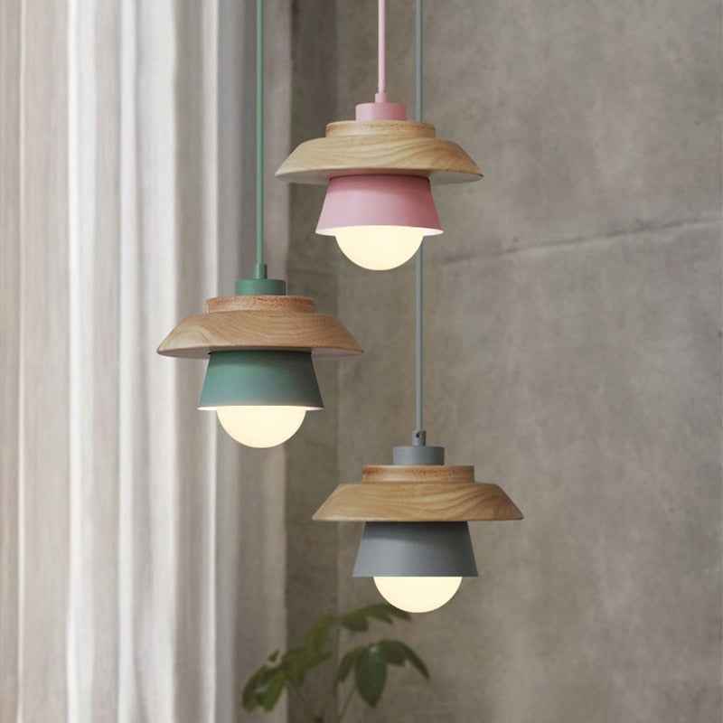 Contemporary Scandinavian Wood Pendant Light