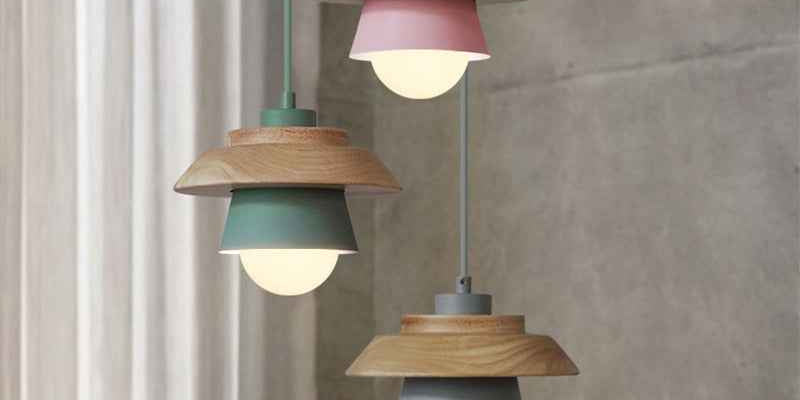 Contemporary Scandinavian Wood Pendant Light