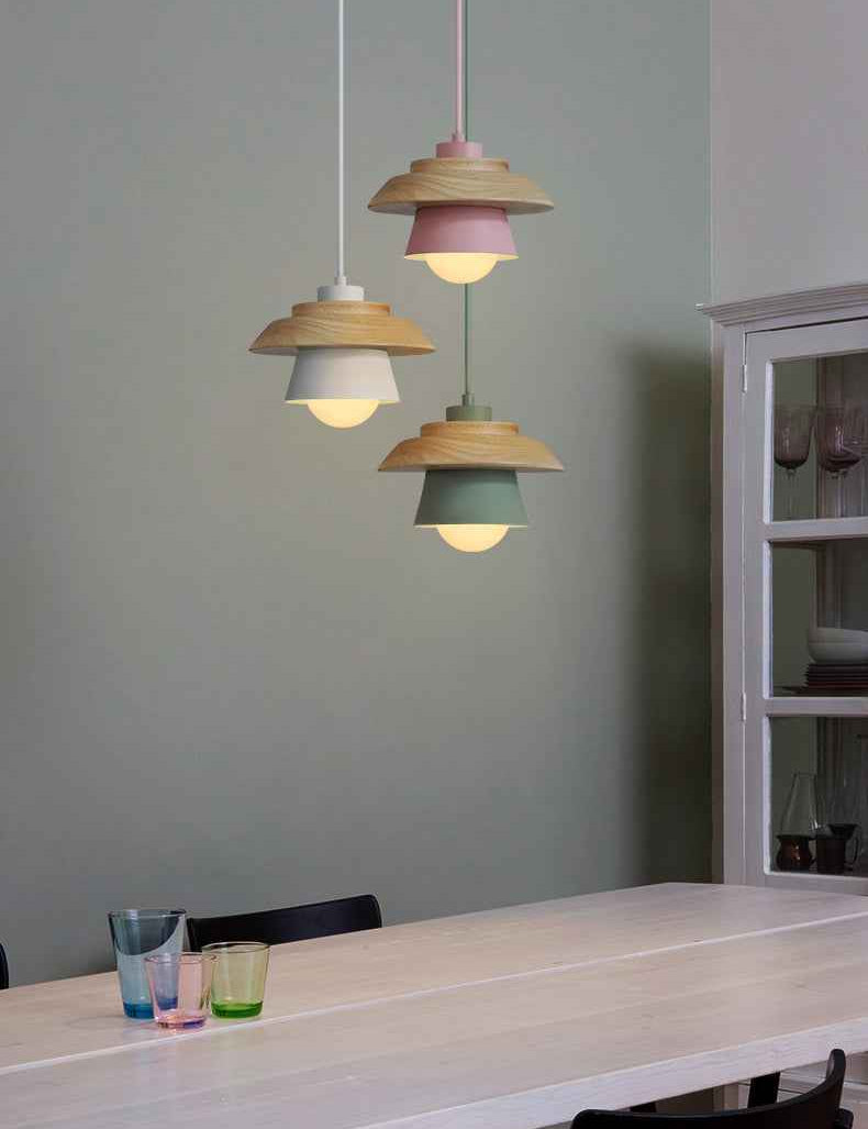 Contemporary Scandinavian Wood Pendant Light