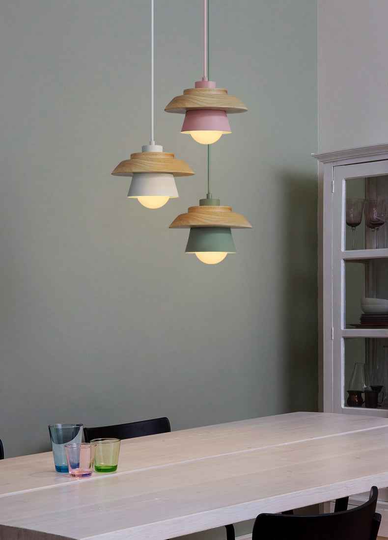 Contemporary Scandinavian Wood Pendant Light