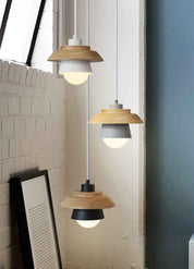 Contemporary Scandinavian Wood Pendant Light