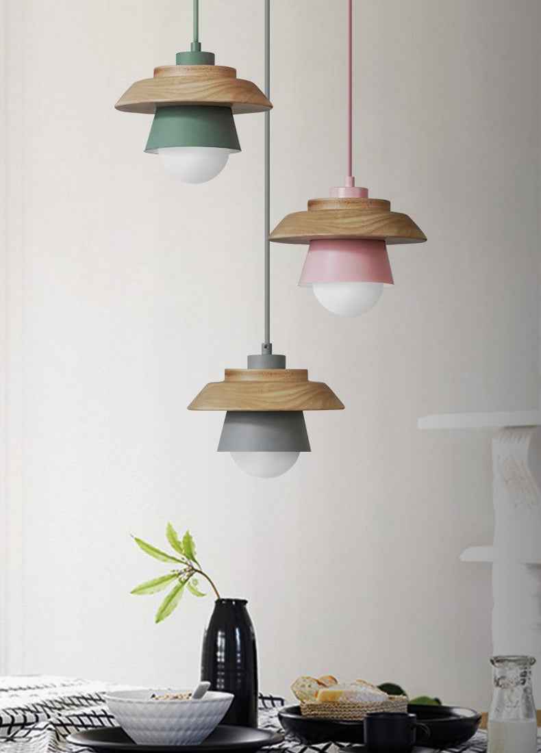 Contemporary Scandinavian Wood Pendant Light