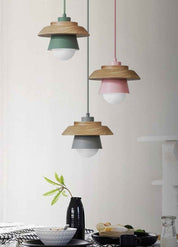 Contemporary Scandinavian Wood Pendant Light