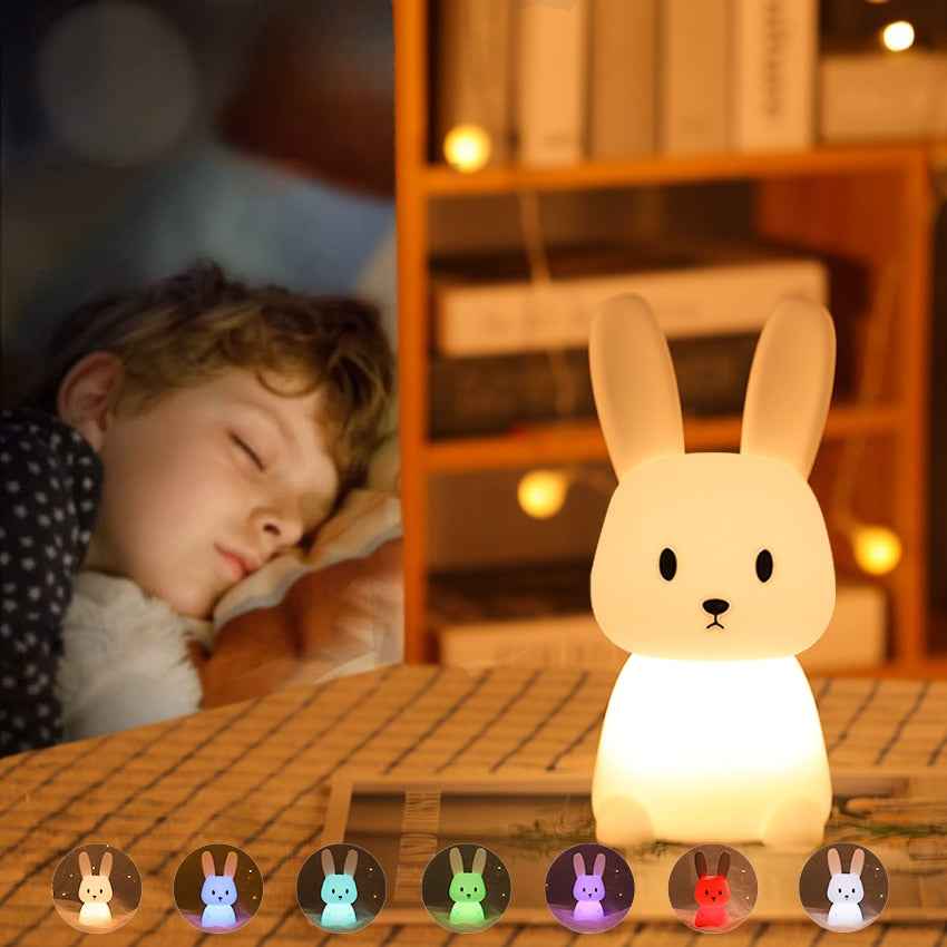 Kids' Touch-Activated LED Night Light Wall Clock