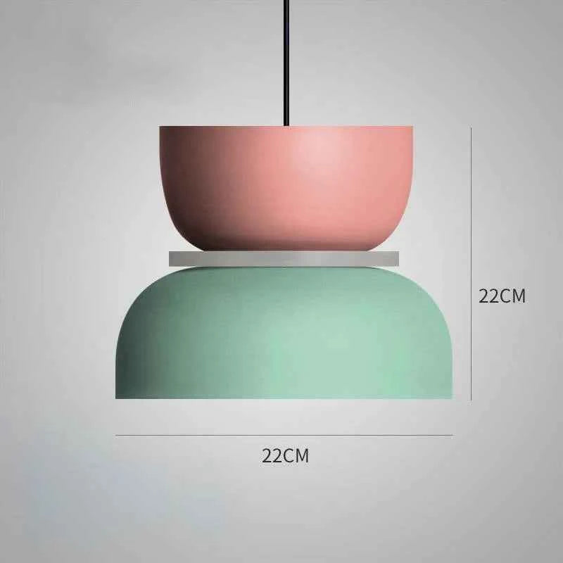 LuminaGlow - Contemporary Pendant Light in Scandinavian Macaron Design