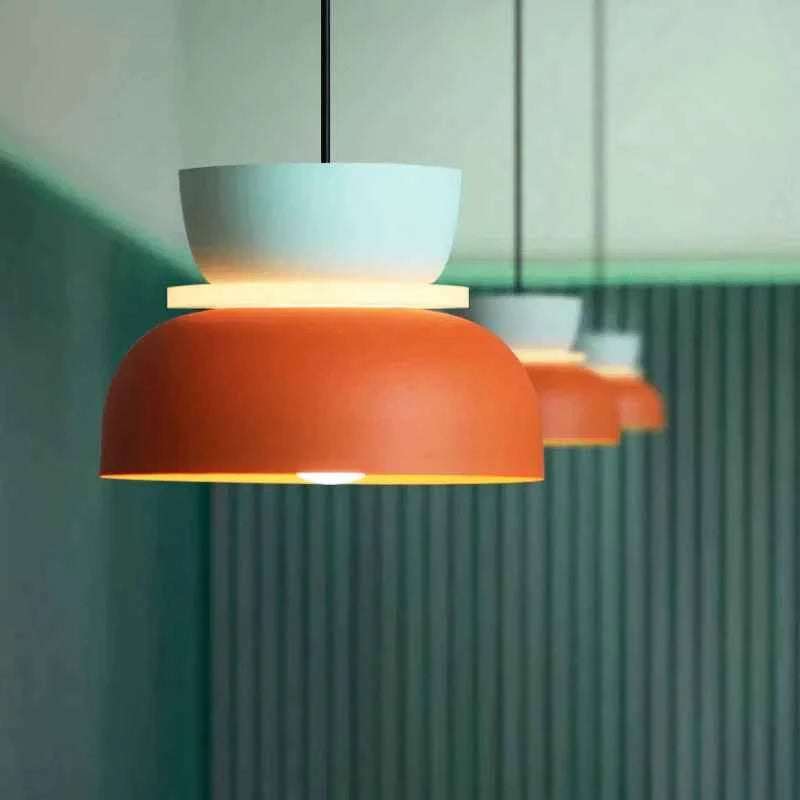 LuminaGlow - Contemporary Pendant Light in Scandinavian Macaron Design