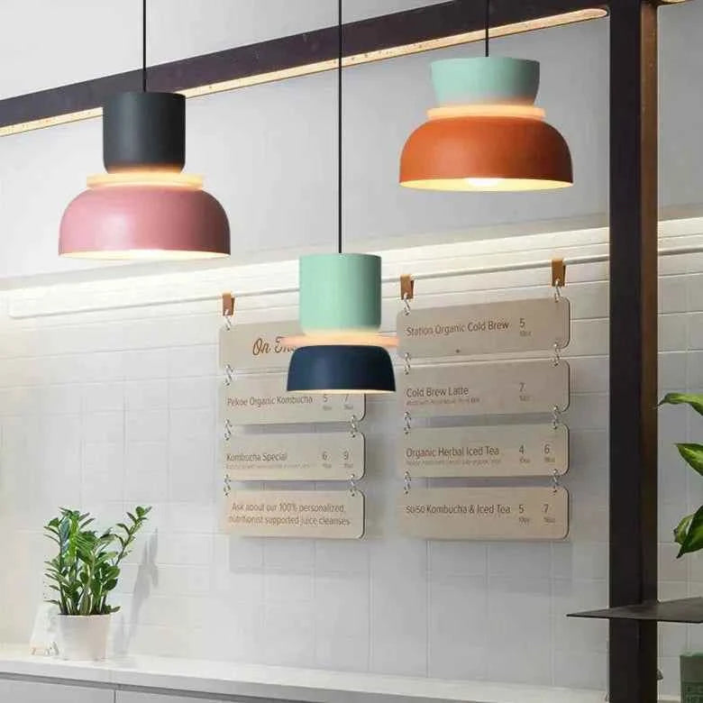 LuminaGlow - Contemporary Pendant Light in Scandinavian Macaron Design
