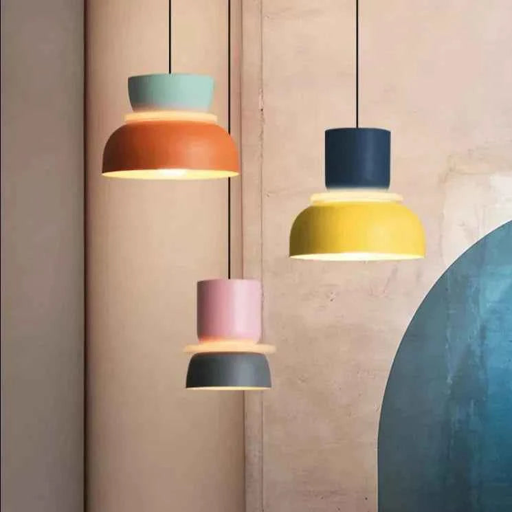 LuminaGlow - Contemporary Pendant Light in Scandinavian Macaron Design